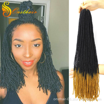 Sister Locks Afro Crochet Braids Color 20 Inch Blonde Brown Bug Synthetic Hair for Women Faux Locs Crochet Hair